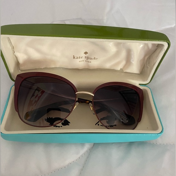 Kate Spade GENICE 0LHF Burgundy Gradient Sunglasses - Picture 3 of 3